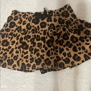 Isaac Mizrahi Brown Leopard Print Kids Skirt
